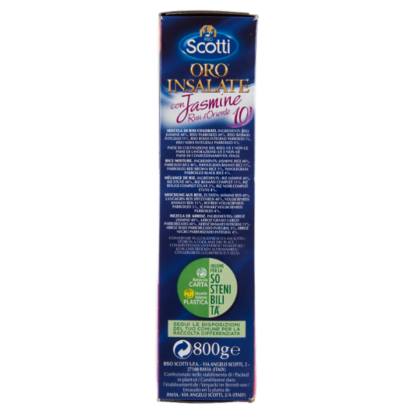Riso Scotti Oro Insalate con Jasmine Risi d'Oriente 10' 800 g