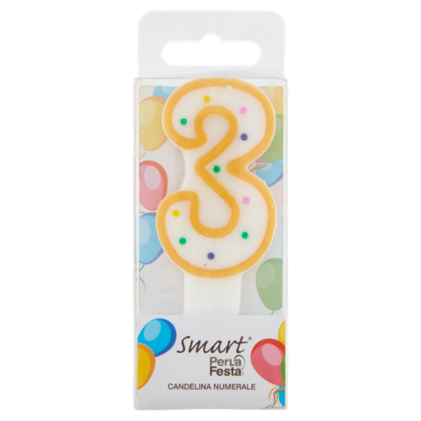 Smart PerLa Festa Candelina Numerale 3 1 pz