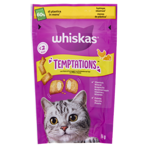 Whiskas Snack Gatto Temptations Pollo 60 g