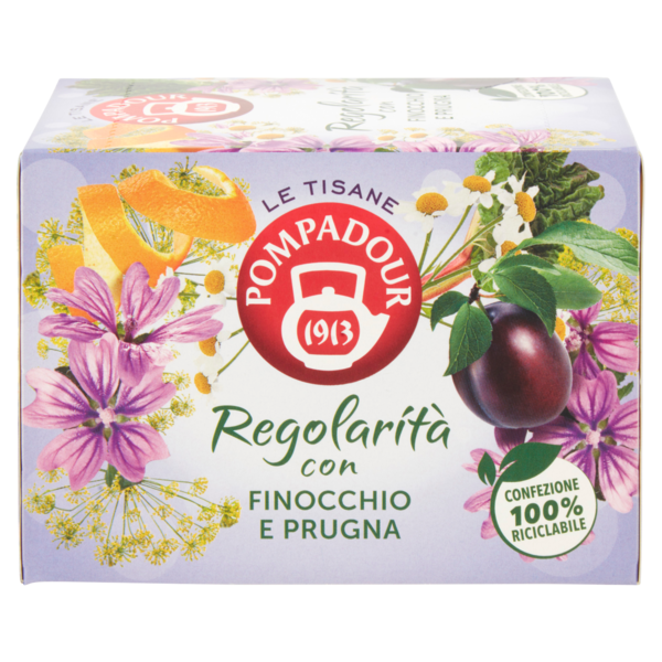 Pompadour Le Tisane Regolarità con Finocchio e Prugna 15 x 2 g