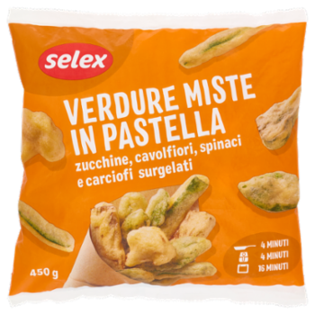 Selex Verdure Miste Pastellate Prefritte Surgelate 450 g