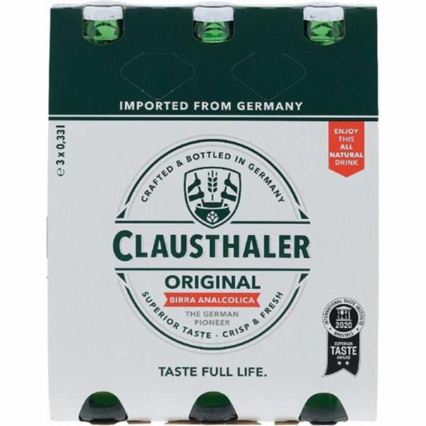 Clausthaler Birra Analcolica 3x33cl