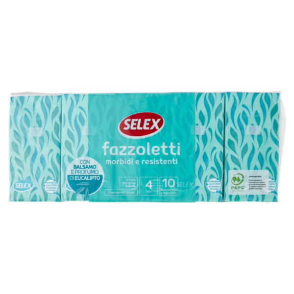 Selex Fazzoletti di Carta 4 Veli Balsamici 9x10 pacchetti