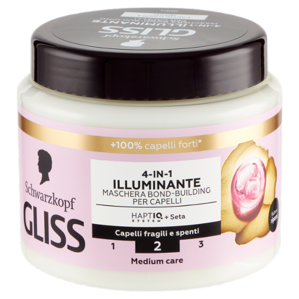 Gliss 4-in-1 Illuminante Maschera Bond-Building per Capelli 400 ml