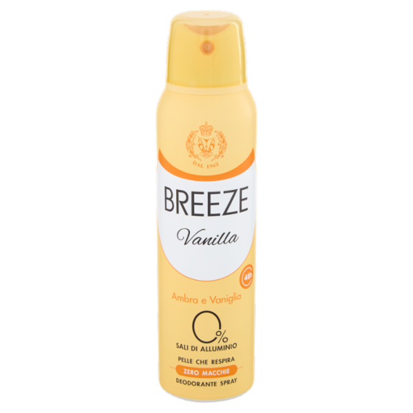 Breeze Vanilla Ambra e Vaniglia Deodorante Spray 150 mL