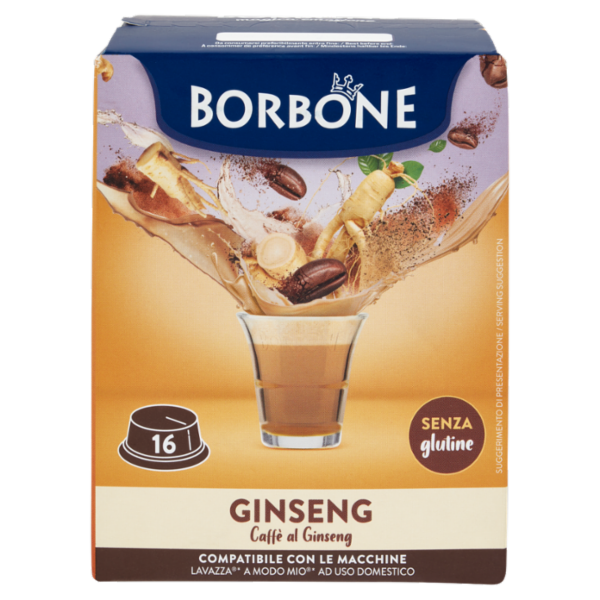 Borbone Ginseng Compatibile Lavazza* A Modo Mio* 16 Capsule 16 x 7 g