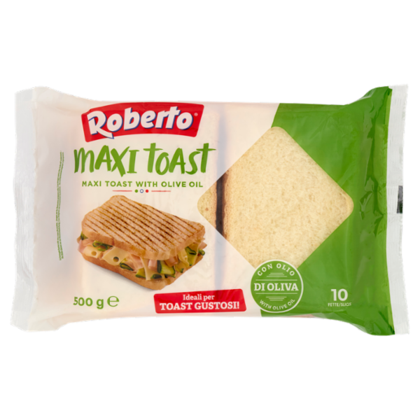 Roberto maxi toast con Olio di Oliva 10 Fette 500 g