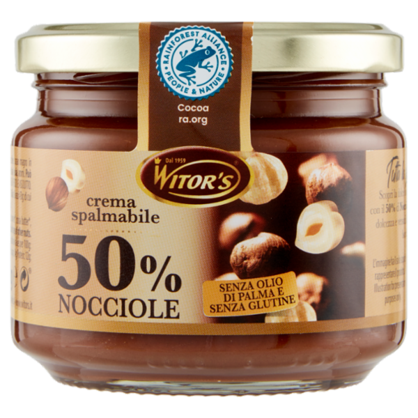 Witor's crema spalmabile 50% Nocciole 220 g