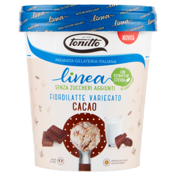 tonitto linea Senza Zuccheri Aggiunti Fiordilatte Variegato Cacao 250 g