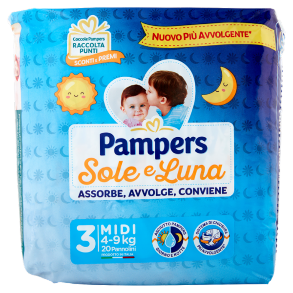 Pampers Sole e Luna 3 Midi 20 pz