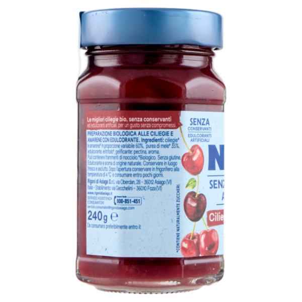 Rigoni di Asiago Natù Senza Zuccheri Aggiunti° Ciliegie e Amarene bio 240 g
