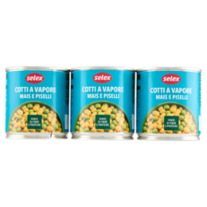 Selex Mais e Piselli Al Vapore 3x170 g