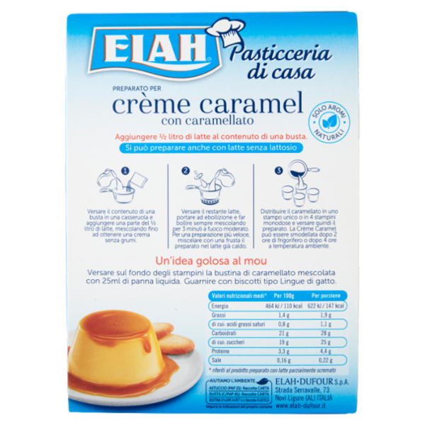 Elah Preparato per crème caramel con caramellato 100 g