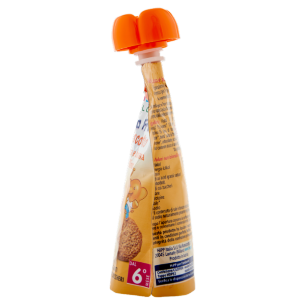 HiPP Biologico Frutta Frullata & Biscotto Mela, pesca e banana con frollino 90 g