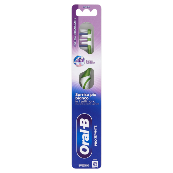 Oral-B Spazzolino Manuale Pro-3D White Pulizia Sbiancante Medio 1 pz