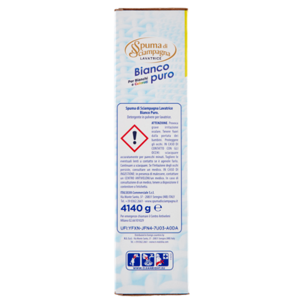 Spuma di Sciampagna Bianco puro Lavatrice 4140 g