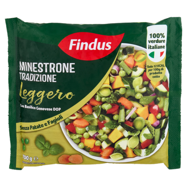 Findus Minestrone Tradizione Leggero con Basilico Genovese DOP 700 g