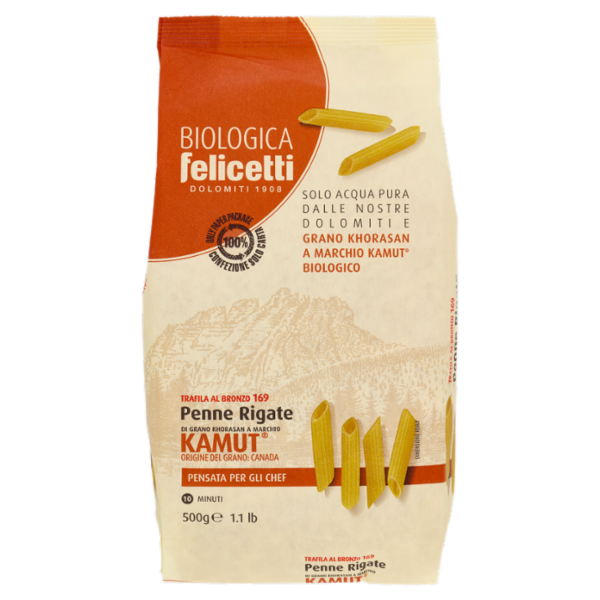 Felicetti Biologica Penne Rigate di Grano Khorasan a Marchio Kamut 500 g