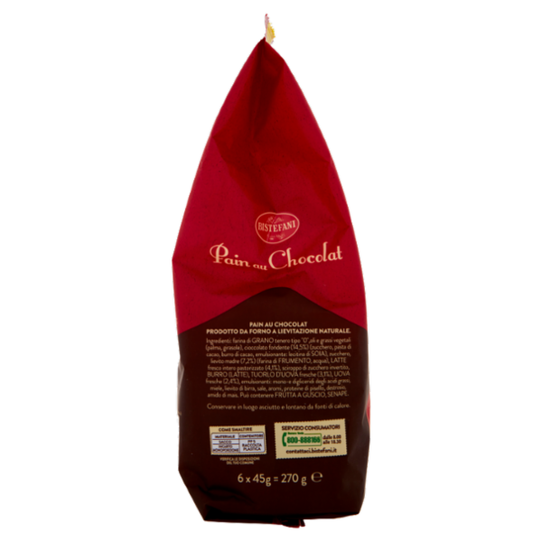 Bistefani Pain au Chocolat 6 x 45 g