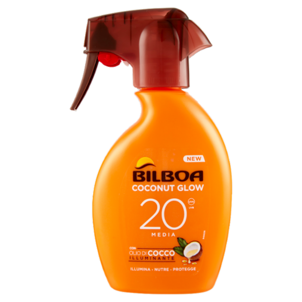 Bilboa Coconut Glow 20 Media con Olio di Cocco Illuminante 250 ml