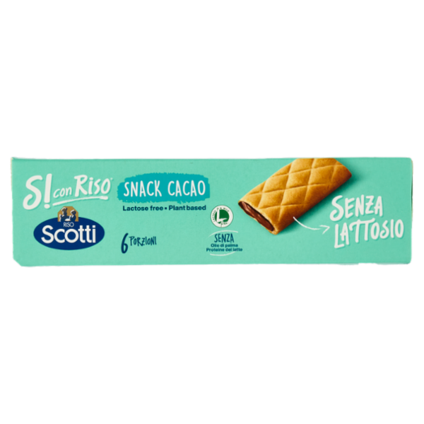 Riso Scotti Si con Riso Senza Lattosio Snack Cacao 6 x 25 g