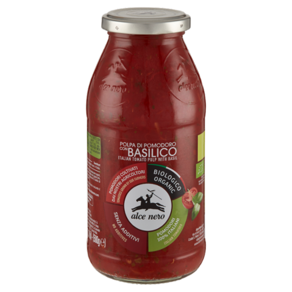 alce nero Polpa di Pomodoro con Basilico 500 g
