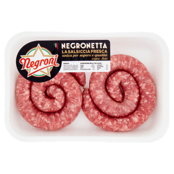 Negroni Negronetta la Salsiccia Fresca Luganega 0,300 kg