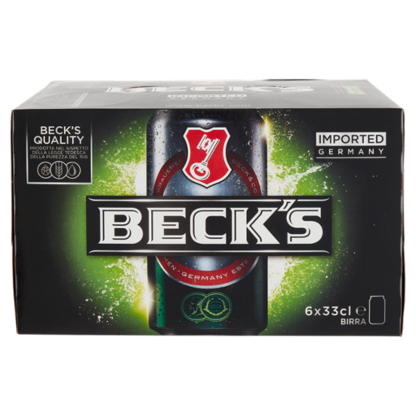 BECK'S Birra pilsner tedesca lattina 6x33cl