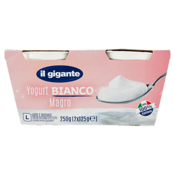 IL GIGANTE Yogurt Bianco Magro 2 x 125 g