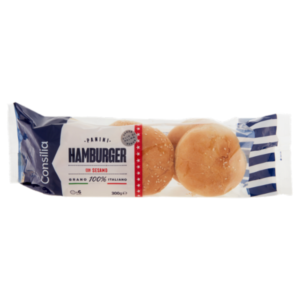 Consilia Pane per Hamburger con Sesamo 6 pezzi 300 g