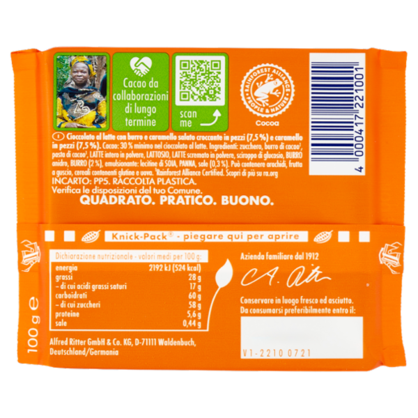 Ritter Sport Caramello Salato 100 g