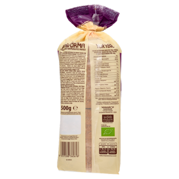 YukyBio Power Grain Pane Integrale Panforma con Grano Germogliato Fresco 500 g