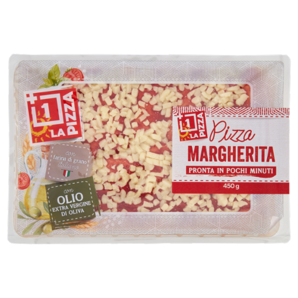 La Pizza+1 Pizza Margherita con Olio Extra Vergine di Oliva 450 g