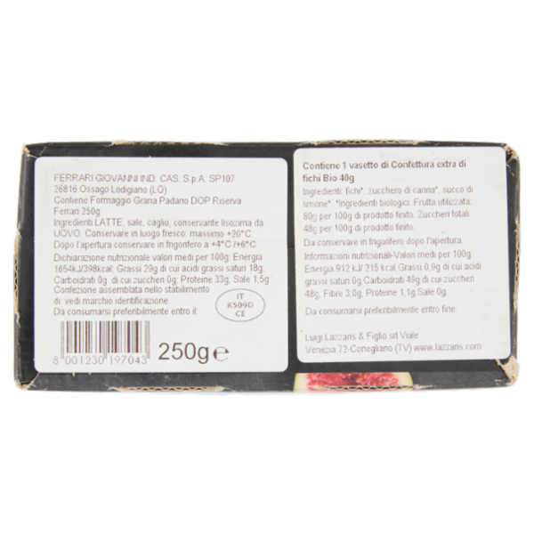 Ferrari Grana Padano DOP Riserva Oltre 20 Mesi 250g con Confettura Extra di Fichi bio