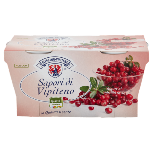 Sterzing Vipiteno Sapori di Vipiteno Yogurt al mirtillo rosso 2 x 125 g