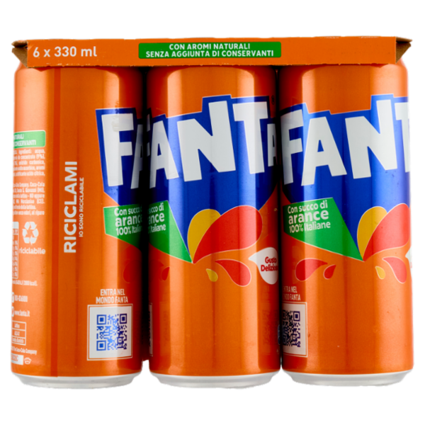 Fanta Orange Sleek 6 x 33 cl