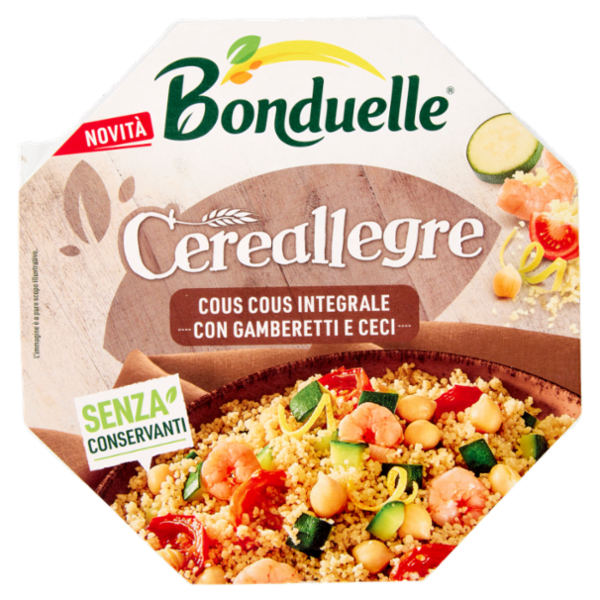 Bonduelle Cereallegre Cous Cous Integrale con Gamberetti e Ceci 200 g