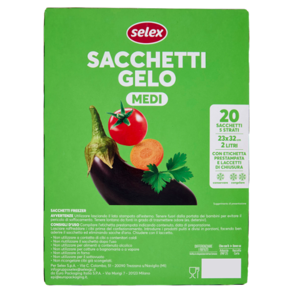 Selex Sacchi Gelo Medi Cm 23X32 20 pezzi