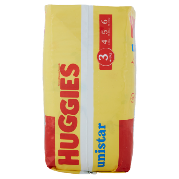 Huggies unistar Pannolini 3 4-9 Kg 18 pz
