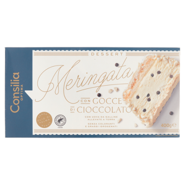 Consilia Optima Torta Meringata Congelata con Gocce di Cioccolato 400 g