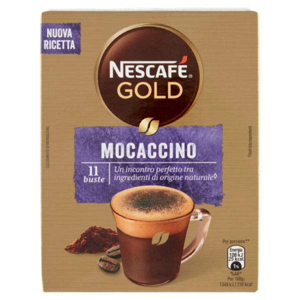 NESCAFÉ Gold Mocaccino Preparato solubile per caffè al cacao astuccio 11 bustine 88g