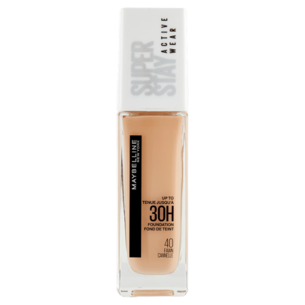 Maybelline New York Fondotinta Liquido SuperStay 30H Active Wear, Fawn (40), 30 ml