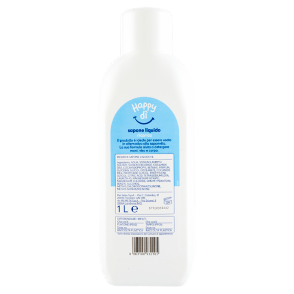 Happy dì Sapone Liquido Mani Ricarica 1 L