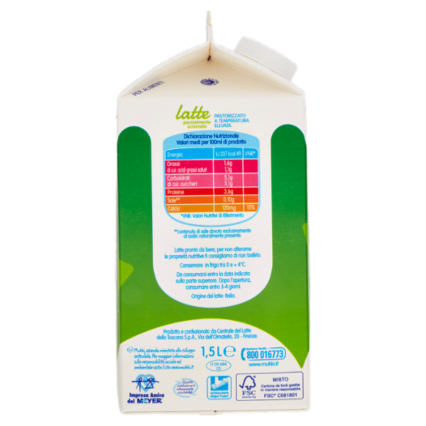 Mukki Più Dì latte parzialmente scremato 1,5 L