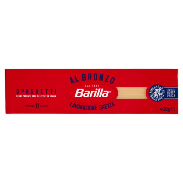 Barilla Pasta Al Bronzo Spaghetti 100% grano italiano 400g