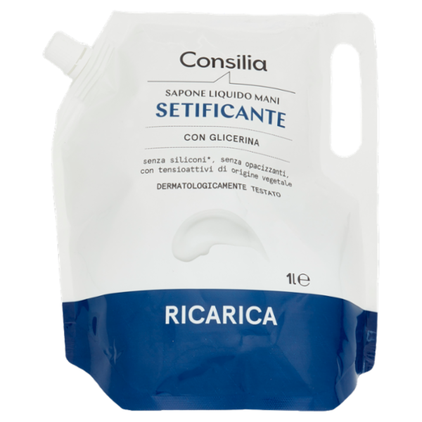 Consilia Sapone Liquido Mani Setificante Ricarica 1 L