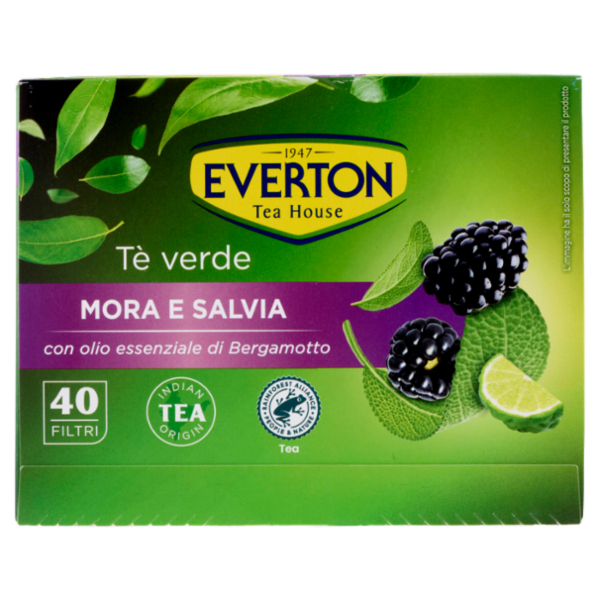Everton Tè verde Mora e Salvia Filtri 40 x 1,3 g