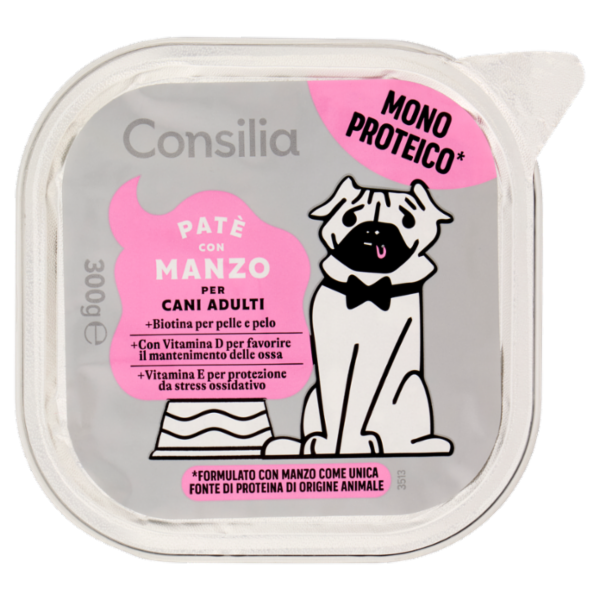 Consilia Cane Paté con Manzo Mono Proteico 300 g
