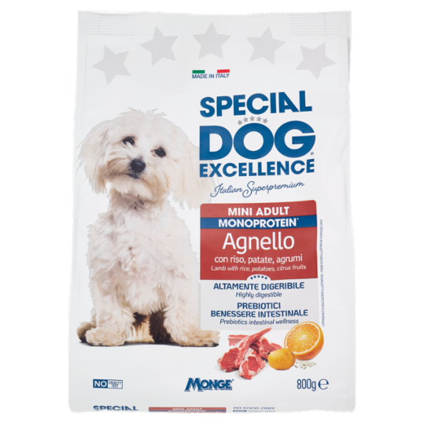 Special Dog Excellence Mini Adult Monoprotein Agnello con riso, patate, agrumi 800 g