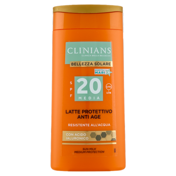 Clinians Bellezza Solare Latte Protettivo Anti Age SPF20 Media 200 mL